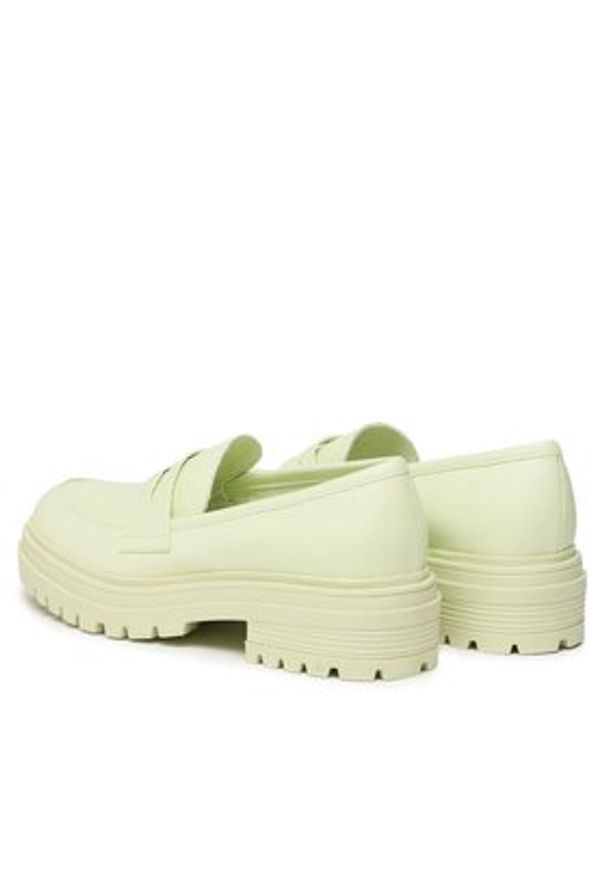 Jenny Fairy Loafersy LS5597-09 Zielony. Kolor: zielony. Materiał: skóra