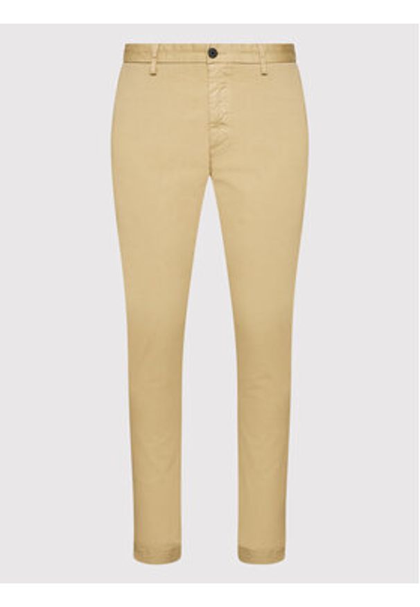 Hugo Chinosy David222D 50468314 Beżowy Slim Fit. Kolor: beżowy. Materiał: bawełna