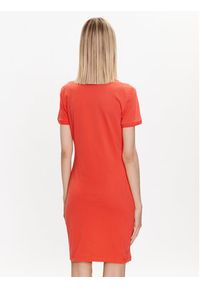 Lacoste Sukienka codzienna EF5473 Czerwony Slim Fit. Okazja: na co dzień. Kolor: czerwony. Materiał: bawełna. Typ sukienki: proste. Styl: casual