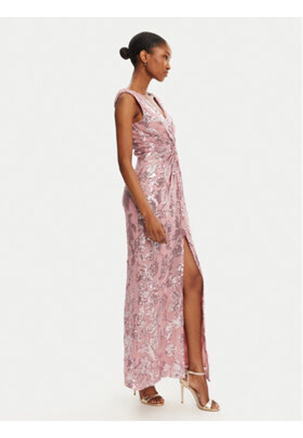 Rinascimento Sukienka wieczorowa CFC0123067003 Różowy Regular Fit. Kolor: różowy. Materiał: syntetyk. Styl: wizytowy