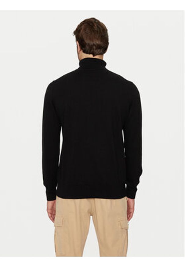 BOSS - Boss Golf Akiro S 50527573 Czarny Regular Fit. Typ kołnierza: golf. Kolor: czarny. Materiał: bawełna