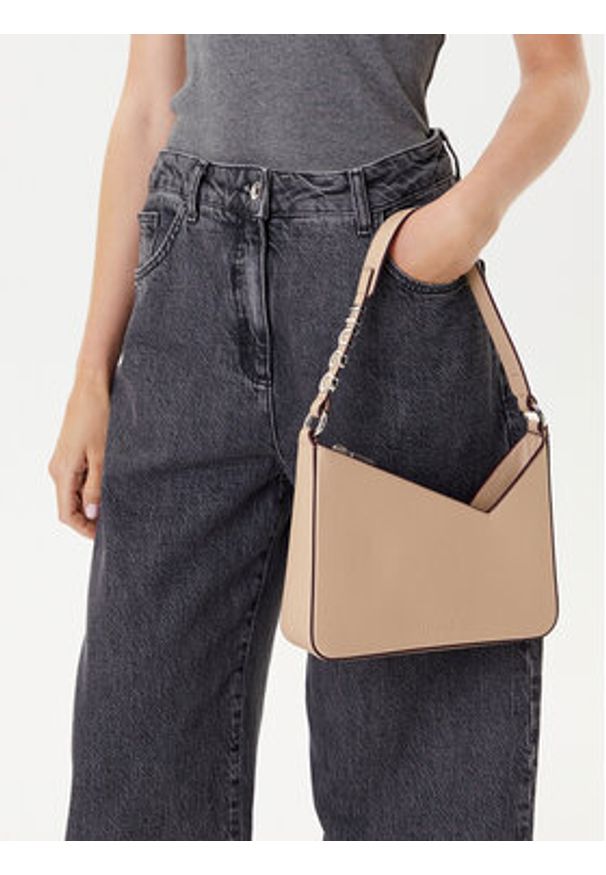 Hugo - HUGO Torebka 50536988 Beżowy. Kolor: beżowy. Materiał: skórzane