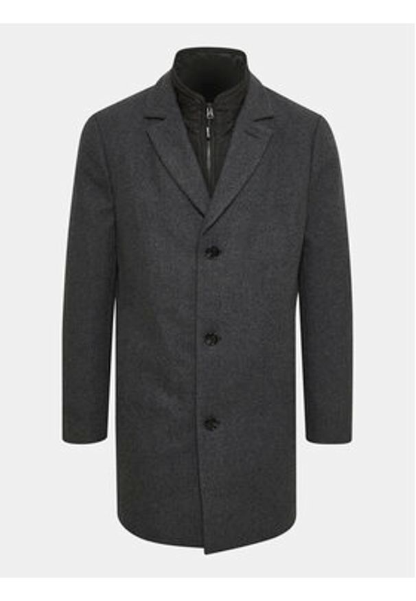 Matinique Płaszcz wełniany 30206267 Szary Regular Fit. Kolor: szary. Materiał: wełna