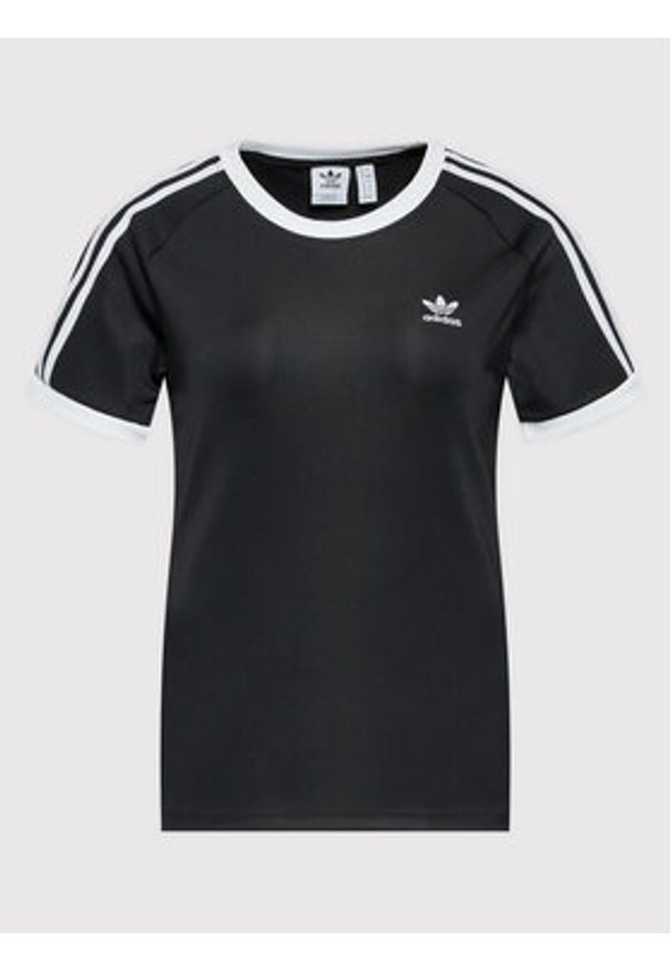 Adidas - adidas T-Shirt adicolor Classics 3-Stripes HM6411 Czarny Slim Fit. Kolor: czarny. Materiał: syntetyk