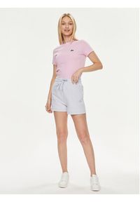 Lacoste T-Shirt TF9246 Różowy Regular Fit. Kolor: różowy. Materiał: bawełna #5