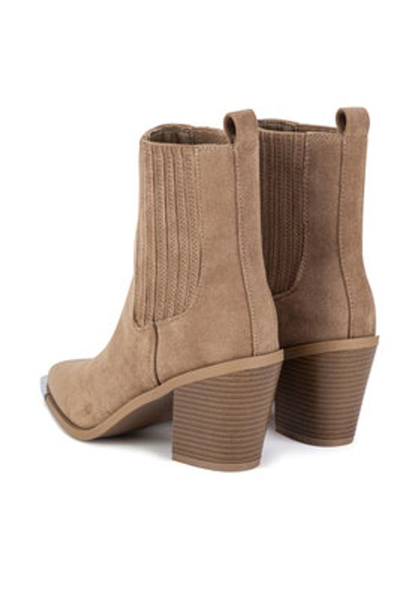 DeeZee Botki HY9057-5 Beżowy. Kolor: beżowy. Materiał: materiał