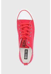 Big-Star - Big Star Tenisówki męskie kolor czerwony. Nosek buta: okrągły. Zapięcie: sznurówki. Kolor: czerwony. Materiał: guma