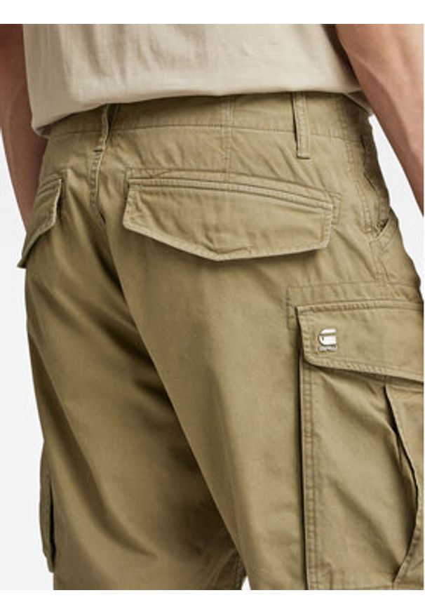 G-Star RAW - G-Star Raw Szorty materiałowe D08566-D387-B212 Zielony Relaxed Fit. Kolor: zielony. Materiał: bawełna, materiał