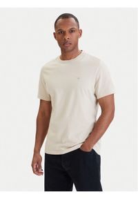 Barbour T-Shirt Tartan MTS0670BE12 Beżowy jasny Tailored Fit. Kolor: beżowy. Materiał: bawełna #1