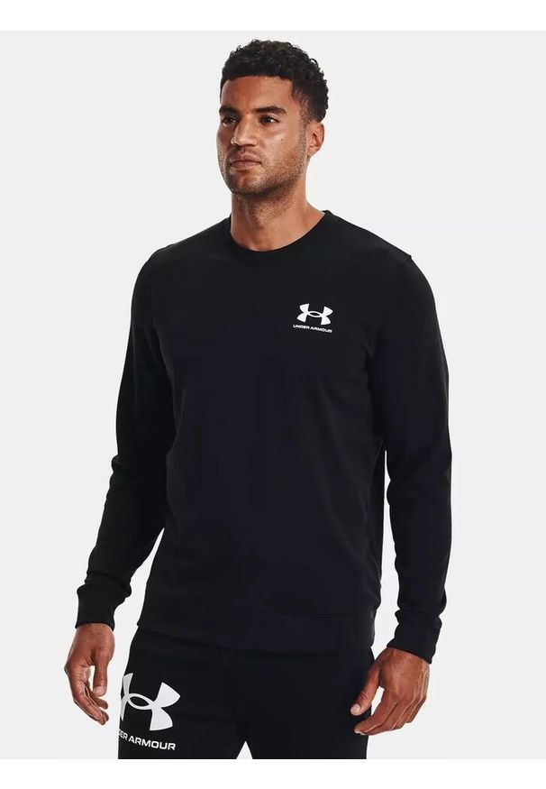 Under Armour - Bluza fitness męska UNDER ARMOUR Rival Terry Crew. Kolor: biały, wielokolorowy, czarny. Sport: fitness
