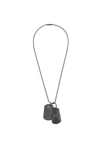 Diesel Naszyjnik DX0014040 Czarny. Kolor: czarny