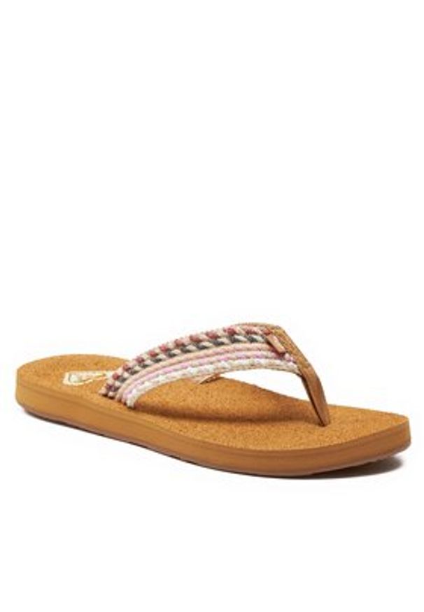 Roxy Japonki ARJL101113 Różowy. Kolor: różowy. Materiał: materiał