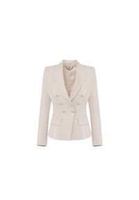 Elisabetta Franchi Kurtka outdoor gi14251e2-193 Biały Regular Fit. Kolor: biały