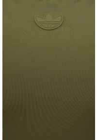 adidas Originals top Trefoil Moments damski kolor zielony. Kolor: zielony. Materiał: materiał, dzianina. Długość rękawa: na ramiączkach. Wzór: gładki #4