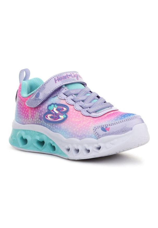 skechers - Buty Skechers S Lights Flutter Heart Lights Jr 302315-LVMT różowe. Zapięcie: rzepy. Kolor: różowy. Materiał: syntetyk, guma. Wzór: kolorowy. Sport: turystyka piesza
