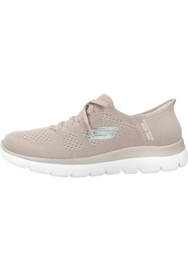 skechers - Tenisówki Skechers Model Slip-ins - Summits New Daily Kolor Brązowy. Kolor: brązowy. Materiał: tkanina