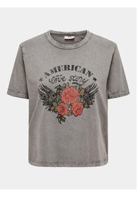 JDY T-Shirt Farock 15295583 Szary Regular Fit. Kolor: szary. Materiał: bawełna #7