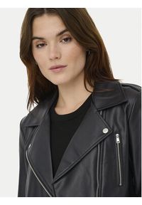 only - ONLY Kurtka z imitacji skóry Carmen 15361396 Czarny Regular Fit. Typ kołnierza: typu carmen. Kolor: czarny. Materiał: skóra #6
