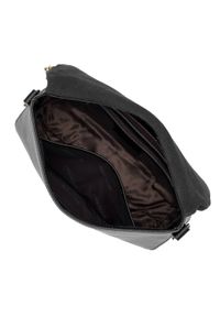 Wittchen - Damska torebka z dwóch rodzajów skór z kieszenią w klapie. Kolor: czarny. Wzór: aplikacja, paski. Materiał: skórzane. Styl: elegancki #3