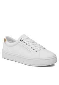 TOMMY HILFIGER - Tommy Hilfiger Sneakersy Essential Vulc Canvas Sneaker FW0FW07682 Biały. Kolor: biały