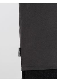Ombre Clothing - T-shirt męski bawełniany z printem motywu mapy - grafitowa V1 OM-TSPT-0169 - XXL. Kolor: szary. Materiał: bawełna. Długość rękawa: krótki rękaw. Długość: krótkie. Wzór: nadruk #3