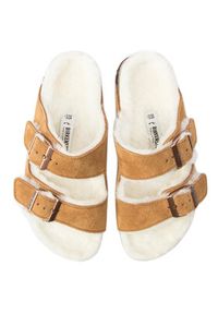 Birkenstock Kapcie Arizona Fur 1001135 Brązowy. Kolor: brązowy. Materiał: welur, skóra #3