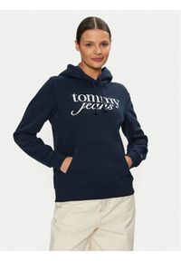 Tommy Jeans Bluza DW0DW20170 Granatowy Regular Fit. Kolor: niebieski. Materiał: bawełna