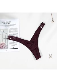 Intica - Stringi niewidoczne pod ubraniem z miękkiej tkaniny Ellina. Kolor: fioletowy. Materiał: tkanina