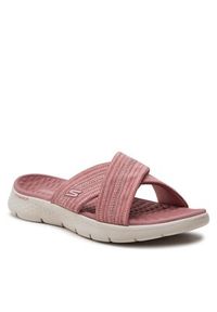 skechers - Skechers Klapki Go Walk Flex Sandal-Impressed 141420/MVE Fioletowy. Kolor: fioletowy #4