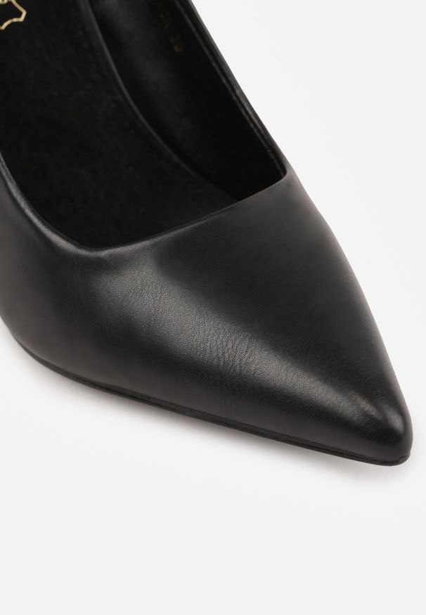 Born2be - Czarne Klasyczne Szpilki Vices ze Skórzaną Wkładką Mivra. Okazja: na co dzień. Kolor: czarny. Materiał: skóra. Obcas: na szpilce. Styl: klasyczny