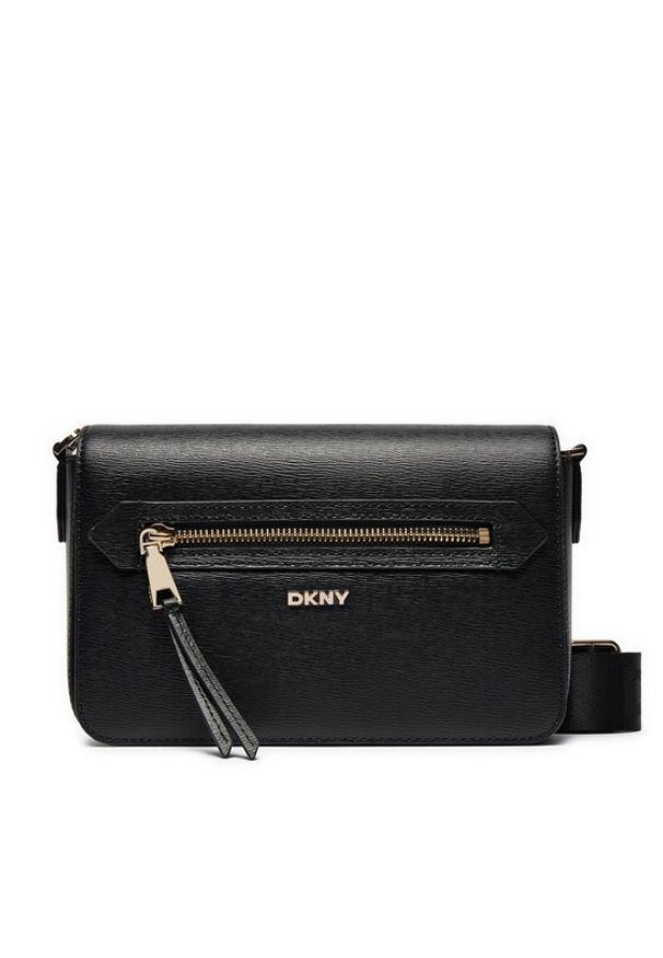 DKNY Torebka Bryant Ave Md Flap C R42E3E21 Czarny. Kolor: czarny. Materiał: skórzane