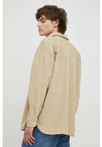 Levi's® - Levi's koszula sztruksowa męska kolor beżowy relaxed z kołnierzykiem klasycznym. Okazja: na spotkanie biznesowe. Typ kołnierza: kołnierzyk klasyczny. Kolor: beżowy. Materiał: sztruks. Wzór: gładki. Styl: klasyczny #6
