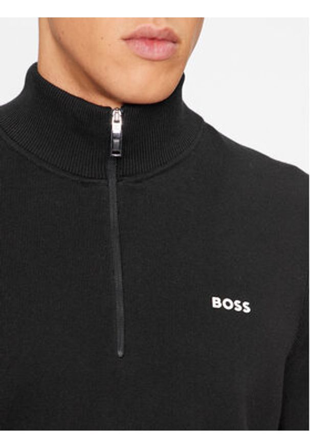 BOSS - Boss Sweter Ever-X_Qz 50498518 Czarny Regular Fit. Kolor: czarny. Materiał: bawełna