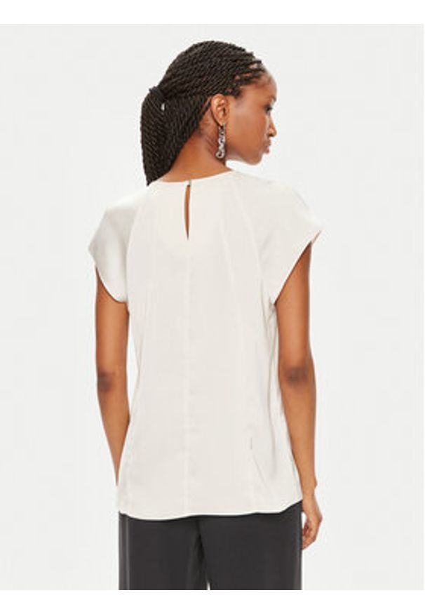 Calvin Klein Bluzka K20K207161 Écru Regular Fit. Materiał: syntetyk