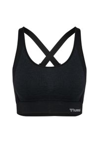 Bezszwowy biustonosz dla kobiet Hummel MT Shine. Kolor: czarny. Sport: joga i pilates #1