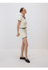 Reserved - Spódnica z dzianiny - złamana biel. Materiał: dzianina #1