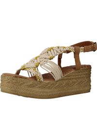 Sandały MTNG 50595M Beżowy. Kolor: beżowy. Materiał: tkanina. Sport: turystyka piesza #1