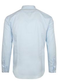 Koszula Wólczanka - Błękitna z Mankietem na Spinki - Regular. Kolor: niebieski. Materiał: bawełna. Sezon: lato. Styl: elegancki #2
