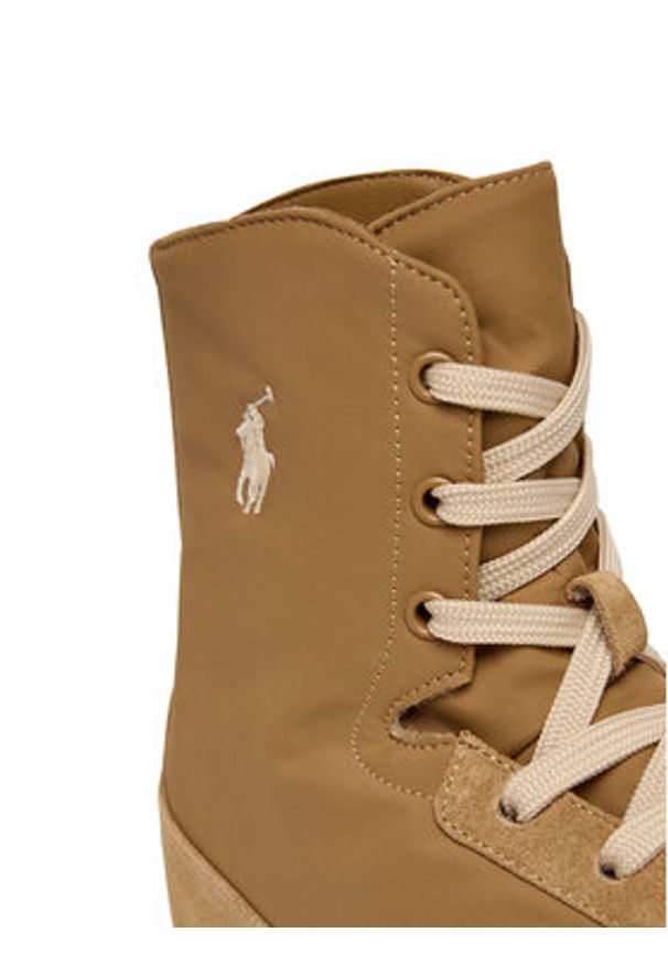 Polo Ralph Lauren Sneakersy 804959093005 Beżowy. Kolor: beżowy. Materiał: skóra, zamsz
