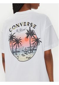 Converse T-Shirt W Beach Scenentee 10026378-A01 Biały Regular Fit. Kolor: biały. Materiał: bawełna