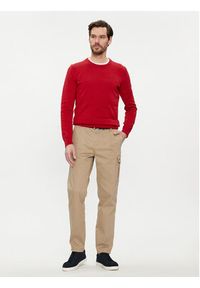 Aeronautica Militare Sweter 241MA1488L506 Czerwony Slim Fit. Kolor: czerwony. Materiał: bawełna #5