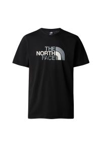 Koszulka The North Face Easy 0A87N5JK31 - czarna. Kolor: czarny. Materiał: bawełna. Długość rękawa: krótki rękaw. Długość: krótkie. Wzór: nadruk