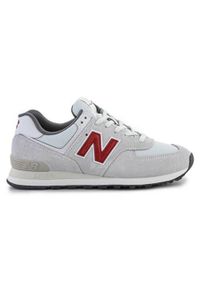 Buty do chodzenia męskie New Balance 574. Zapięcie: sznurówki. Kolor: wielokolorowy, szary. Materiał: materiał, skóra, syntetyk. Szerokość cholewki: normalna. Model: New Balance 574. Sport: turystyka piesza