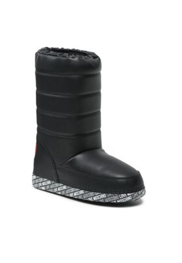 Love Moschino - LOVE MOSCHINO Śniegowce JA24162G1HIT400B Czarny. Kolor: czarny. Materiał: skóra