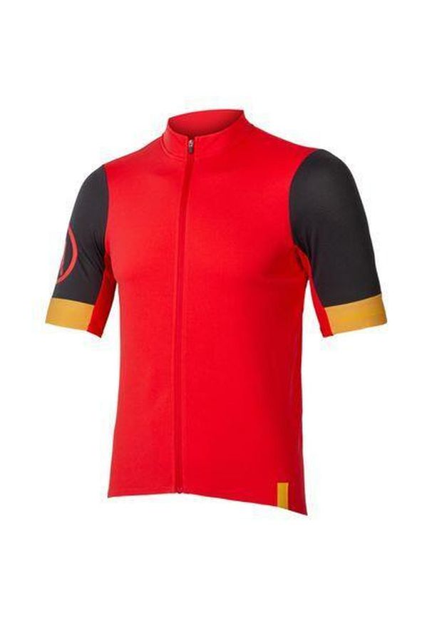 ENDURA - Koszulka rowerowa męska Endura FS260 S/S Std. Kolor: czerwony, wielokolorowy, czarny. Sport: kolarstwo
