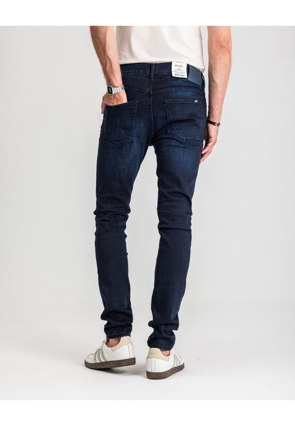 Męskie Spodnie Jeansowe Mustang Style Frisco Skinny Denim Blue 1017116 5000 801