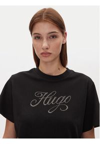 Hugo - HUGO T-Shirt Vintage Tee 50537239 Czarny Relaxed Fit. Kolor: czarny. Materiał: bawełna. Styl: vintage