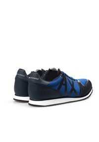 Armani Exchange Sneakersy | XUX018 XV080 | Mężczyzna | Granatowy. Nosek buta: okrągły. Kolor: niebieski. Materiał: skóra ekologiczna, tkanina. Wzór: aplikacja, nadruk #5