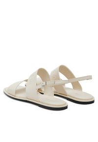 Calvin Klein Sandały Flat Sandal - He HW0HW02377 Écru. Materiał: skóra #5
