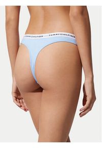 TOMMY HILFIGER - Tommy Hilfiger Stringi UW0UW05875 Niebieski jasny. Kolor: niebieski. Materiał: bawełna #3